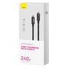 Baseus Tungsten Gold USB-C - USB-C kábel, 240W 1m (Fekete)