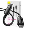 Baseus Tungsten Gold USB-C - USB-C kábel, 240W, 3m (Fekete)