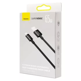   Baseus Superior Series SUPERVOOC gyorstöltő adatkábel USB - USB-C 65W, 1m (Fekete)