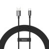 Baseus Superior Series SUPERVOOC gyorstöltő adatkábel USB - USB-C 65W, 2m (Fekete)