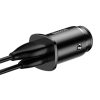 Baseus Square PPS QC4.0 / PD3.0 5A 30W autós töltő (fekete)