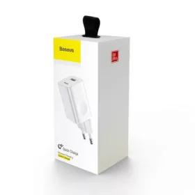 Baseus Utazó Gyorstöltő, USB, QC 3.0, 24W (Fehér)