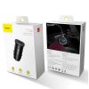 Baseus Square 2xUSB autós töltő QC3.0 SCP AFC 30W  (Fekete)