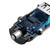 Baseus Square 2xUSB autós töltő QC3.0 SCP AFC 30W  (Fekete)