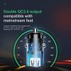Baseus Square 2xUSB autós töltő QC3.0 SCP AFC 30W  (Fekete)