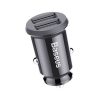 Baseus Grain autós töltő 3.1A 2USB (Fekete) 
