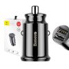 Baseus Grain autós töltő 3.1A 2USB (Fekete) 