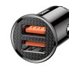 Baseus Autós Töltő - A+A Dual Quick Charge 3.0 30W (Fekete)
