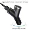 Baseus autós töltő Y-type dual USB + szivargyújtó hosszabbított, 3,4A (fekete)
