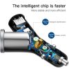 Baseus autós töltő Y-type dual USB + szivargyújtó hosszabbított, 3,4A (fekete)