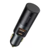 Baseus autós töltő Share Together C+U / Cigarette lighter socket, PPS, PD3.0, QC4.0+, SCP, 120W (szürke)