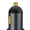 Baseus autós töltő Share Together C+U / Cigarette lighter socket, PPS, PD3.0, QC4.0+, SCP, 120W (szürke)