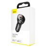 Baseus autós töltő 2USB 4.8A 24W LCD kijelzővel (Szürke)