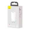 Baseus GaN2 Lite fali töltő, USB + USB-C, 65 W, EU (Fehér)