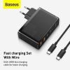 Baseus GaN2 Pro fali töltő, 2x USB + 2x USB-C, 100W, EU (Fekete)