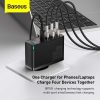 Baseus GaN2 Pro fali töltő, 2x USB + 2x USB-C, 100W, EU (Fekete)