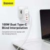 Baseus GaN2 Pro fali töltő, 2x USB + 2x USB-C, 100W, EU (Fehér)