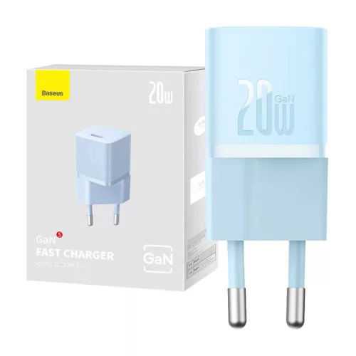 Baseus GaN5 mini hálózati töltő 20W - kék