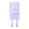Baseus mini hálózati töltő, GaN5, 20W (lila)