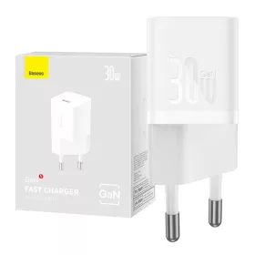 Baseus 30W GaN5 Mini Fali Töltő (Fehér) (32059)