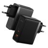 Baseus GaN USB-C + USB fali töltő, 100W + 1m kábel