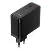 Baseus GaN USB-C + USB fali töltő, 100W + 1m kábel