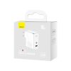 Baseus GaN5 Pro USB-C + USB hálozati töltő, 100W + 1m kábel (Fehér)