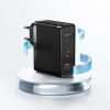 Baseus GaN5 Pro USB-C + USB hálozati töltő, 100W + 1m kábel (Fehér)