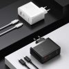 Baseus GaN5 Pro USB-C + USB hálozati töltő, 100W + 1m kábel (Fehér)
