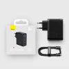 Baseus GaN5 Pro USB-C + USB hálozati töltő, 100W + 1m kábel (Fehér)