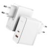 Baseus GaN5 Pro USB-C + USB hálozati töltő, 100W + 1m kábel (Fehér)