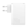 Baseus GaN5 Pro Gyorstöltő, 2xUSB-C + USB, 140W (Fehér)