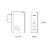Baseus GaN5 Pro Gyorstöltő, 2xUSB-C + USB, 140W (Fehér)