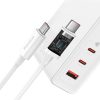 Baseus GaN5 Pro Gyorstöltő, 2xUSB-C + USB, 140W (Fehér)