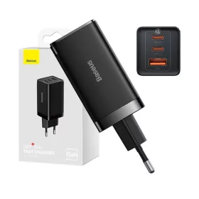   Baseus GaN5 Pro hálózati töltő 2xType-C + USB, 65W (Fekete)