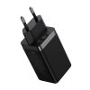 Baseus GaN5 Pro hálózati töltő 2xType-C + USB, 65W (Fekete)
