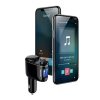 Baseus Autós Töltő/ Bluetooth FM Transmitter S-06, BT. 4.2, USB-A, (Fekete)