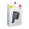 Baseus Autós Töltő/ Bluetooth FM Transmitter S-06, BT. 4.2, USB-A, (Fekete)