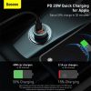 Baseus Golden Contactor Pro autós töltő, USB + USB-C, QC4.0 +, PD, SCP, 40 W (sötétszürke)