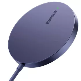   Baseus Simple Mini3 Mágneses (MagSafe), vezeték nélküli, indukciós töltő, 15W (lila)