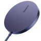 Baseus Simple Mini3 Mágneses (MagSafe), vezeték nélküli, indukciós töltő, 15W (lila)