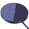 Baseus Simple Mini3 Mágneses (MagSafe), vezeték nélküli, indukciós töltő, 15W (lila)