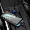 Baseus Particular autós töltő USB/USB-C 65W 5A SCP QC 4.0 + PD 3.0 LCD kijelzővel (Szürke)