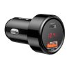 Baseus Magic Series PPS - USB/USB-C autós töltő QC 4.0+ / QC3.0 6A/45W (fekete)