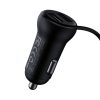 Baseus autós töltő Bluetooth Fm adóvevő T-típusú S-16 kijelzővel 2xUSB MicroSD (fekete)