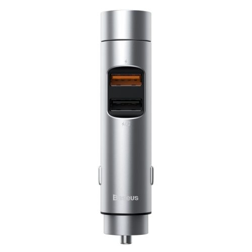 Baseus FM adó Energy Column Bluetooth 5.0, 2x USB, 18W (ezüst)