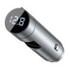 Baseus FM adó Energy Column Bluetooth 5.0, 2x USB, 18W (ezüst)