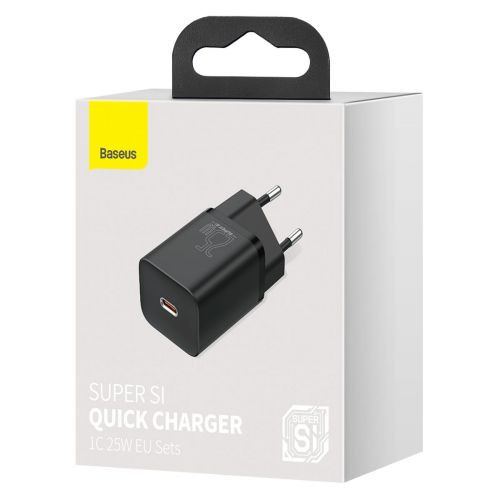 Baseus Super Si gyors töltő, 1C 25W (Fekete)