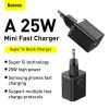 Baseus Super Si gyors töltő, 1C 25W (Fekete)