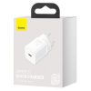 Baseus Szupergyors USB-C 25 W-os Power Delivery Quick Charge töltő (Fehér)